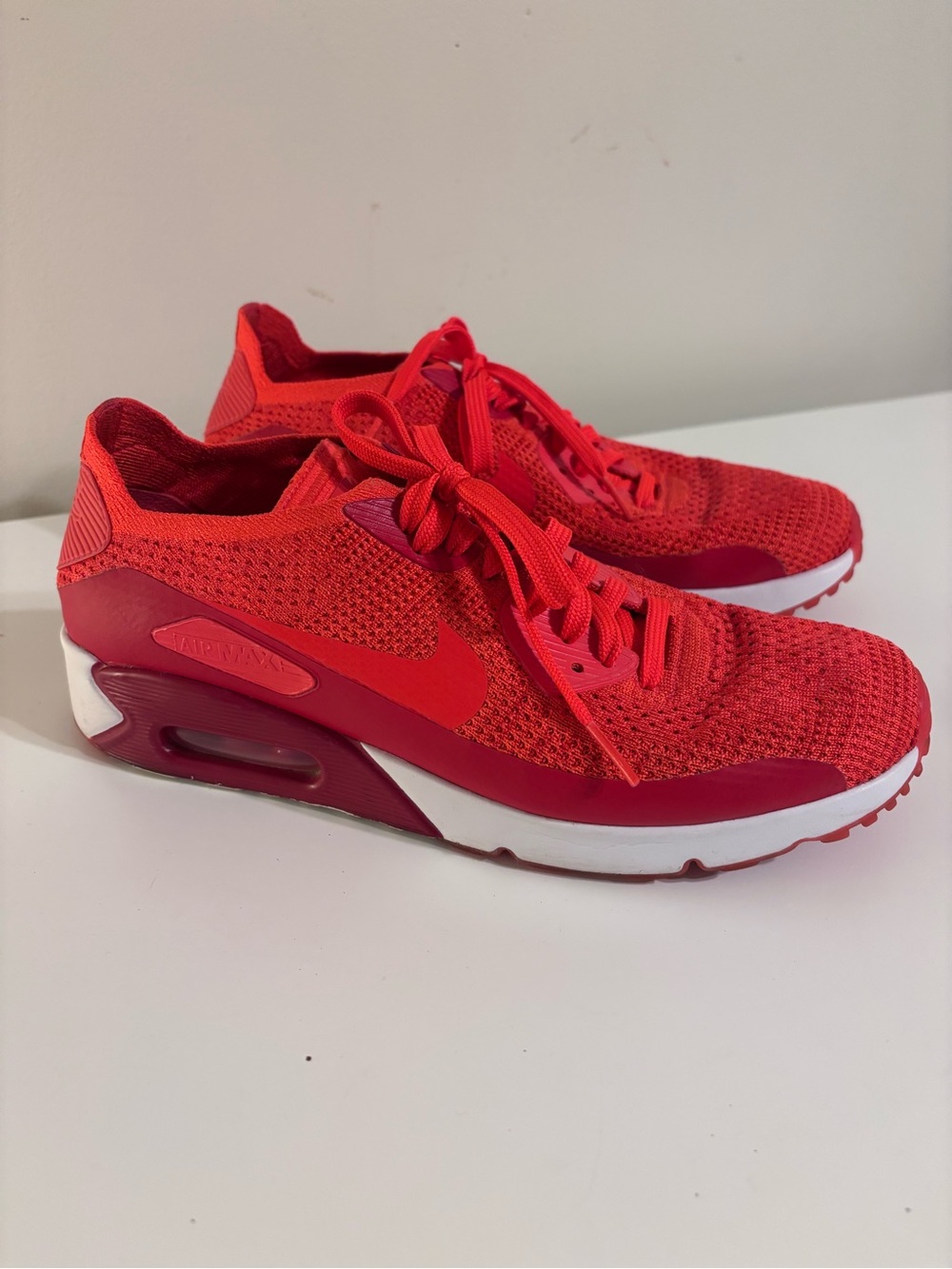 Nike Air Max 90 Ultra Red Mesh Running Sneakers Men’s Size 9